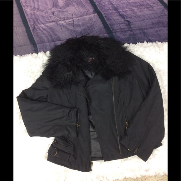 Donatella jacket w/detachable fur collar M - Picture 4 of 8